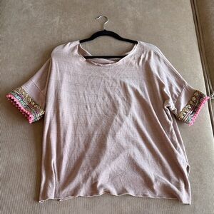 Women's Pink Purple with Embellished Sleeves